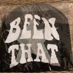 Black and White Graphic Beanie